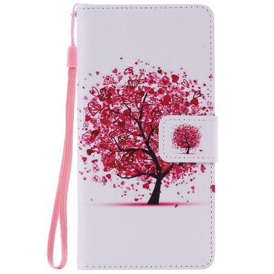 

Flower Design PU Leather Flip Cover Wallet Card Holder Case for SONY M2