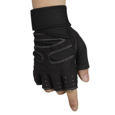 

Supermarket] Jingdong Cartelo fitness training equipment wear non-slip lengthened wrist men half-finger gloves KDL500 red Size