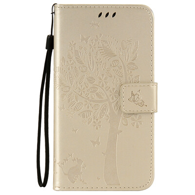 

Gold Tree Design Кожа PU флип крышки Кошелек Карты Держатель чехол для Zenfone ZD552KL