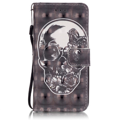 

Skull Design PU Leather Flip Cover Wallet Card Holder Case for IPHONE 6 PLUS