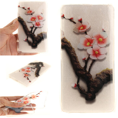 

Four plum blossoms Pattern Soft Thin TPU Rubber Silicone Gel Case Cover for Lenovo K3 Note/A7000