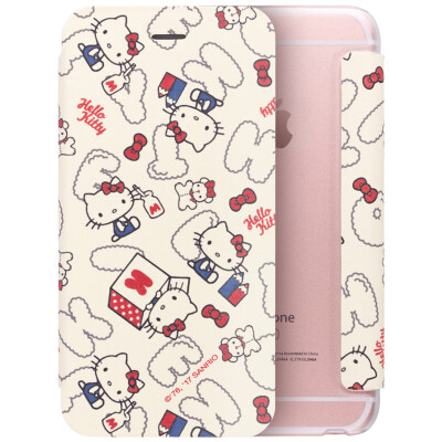 

Excellent Hello Kitty series iPhone7Plus clamshell phone case / protective cover cute cartoon clamshell cotton candy kite white