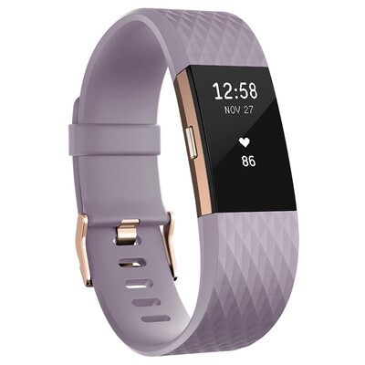 

Fitbit Charge 2 smart fashion heart rate bracelet heart rate real-time monitoring automatic sleep record caller ID VO2Max measurement rose gold trumpet