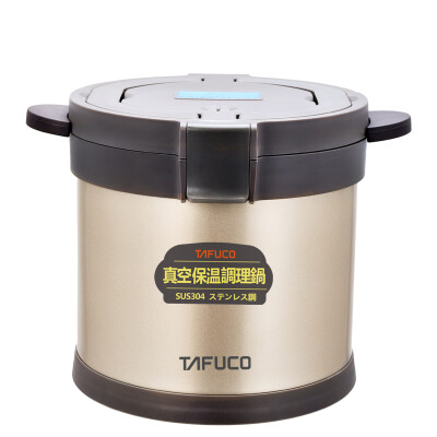 

Taifu high (TAFUCO) stew pot vacuum stainless steel insulation pot multi-function fire-free re-cooking energy saving soup pot from the fire cook pot T-2660 champagne gold 4.5L
