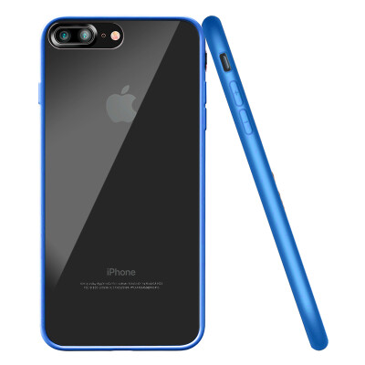 

Chick Mooney iphone7plus mobile phone shell / protective shell Apple 7plus mobile phone case / protective cover all-inclusive light silicone anti-drop thin series blue edge