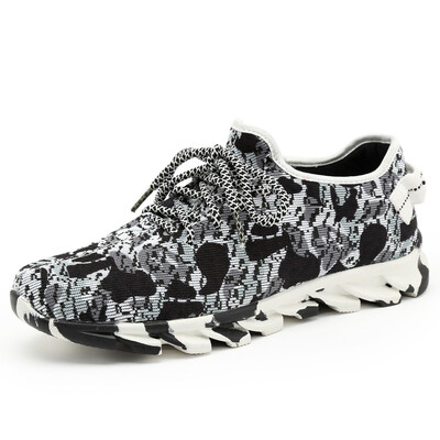 

CARTELO) men's camouflage sports tide shoes breathable light running shoes KE1034 white black 40