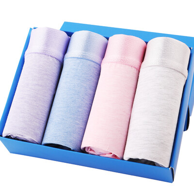 

Cat people 4 men&39s underwear pure breathable u convex waist waist flat leisure pants cotton 4 gift box XL