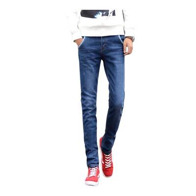 

Zhuo Shidu jeans men men Slim long pants Korean youth men's elastic men's trousers QT1012-2036 blue 30