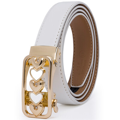 

PLOVER LEATHER BELT HARDWARE BUCKLE LEATHER BELT P16303L001J WHITE