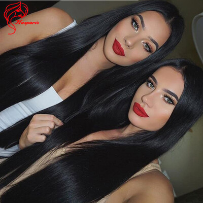 

Hesperis Beautiful Long Brazilian Silk Straight Virgin Hair Full Lace Human Hair Wigs For Black Women