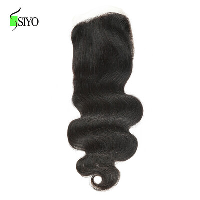 

8A Cambodian Virgin Hair Body Wave Lace Closure 44 Top Quality Cambodian Wavy Hair Closure 8"-20"