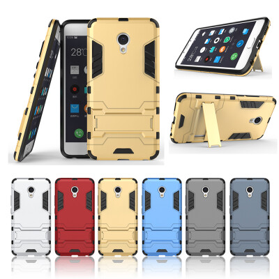 

Gold Slim Robot Armor Kickstand Shockproof Hard Rugged Rubber Back Case For MEIZU  E