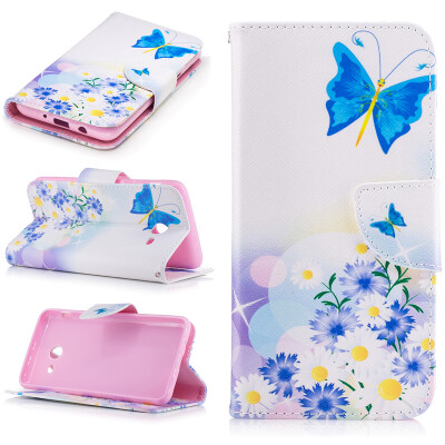 

Butterfly and flower Design PU Leather Flip Cover Wallet Card Holder Case for SAMSUNG Galaxy J5 2017/J530