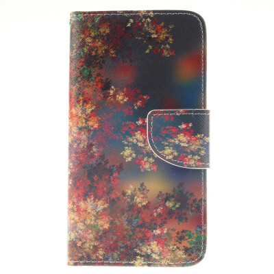 

Colorful flowers Design PU Leather Flip Cover Wallet Card Holder Case for LG G3