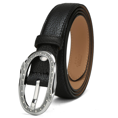 

St Paul&39s Lady Belt Simple Fashion with a needle buckle female belt casual trendy trousers WKH13-06045S black