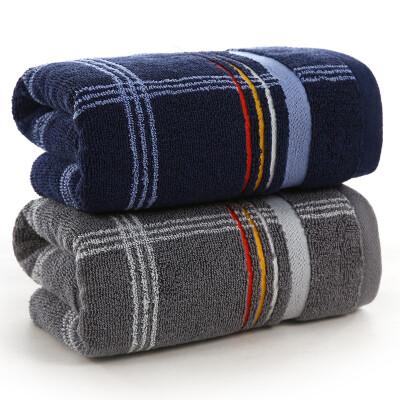 

KINGSHORE towel GA1113 cotton satin thick striped absorbent towel gray brown 2 pieces 70 * 34cm 115g /