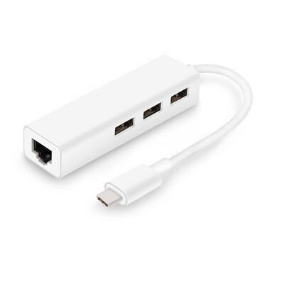 

Cabos Type-C to 3-Port USB Hub with Ethernet Adapter