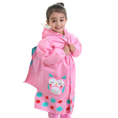 

Hugmii children raincoat breathable windproof student poncho boy boy girl with book bag monkey