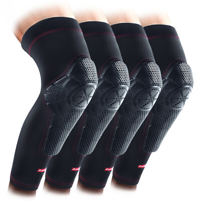 

Crazy huang kuangmi basketball knee knee sports anti-skid honeycomb anti-collision lengthening leggings meniscus protector KMh712 black L code