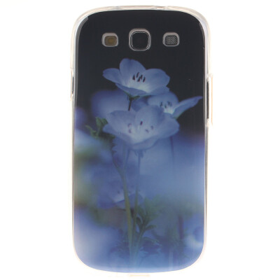 

Blue flower Pattern Soft Thin TPU Rubber Silicone Gel Case Cover for SAMSUNG GALAXY SIII I9300