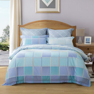 

LUOLAI LOLI Текстиль для дома 198 Пряжа Хлопок Четырехкомпонентный хлопок Постельные принадлежности Постельные принадлежности Постельное белье AD7102 Лимонный травяной вкус 220 * 250 Синий