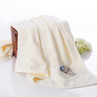 

Fu Li Jie Yu pure cotton towels to absorb thickening thick plush cotton couple bath towel 75 150cm white