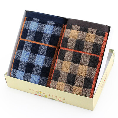 

Jinhe home towel home textiles towels two sets of gift box coffee color blue 120 grams Article 34 76CM JH07-57F