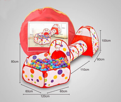 

3 In 1 Children Baby Kids Play Tent Tunnel Play House Indoor Outdoor Toys 650067