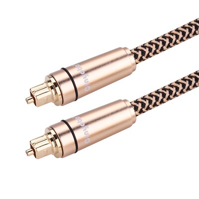 

(Cinyobo) fever digital optical fiber audio interface SPDIF / TOSLINK interface connector TV audio amplifier fiber gold 5 meters