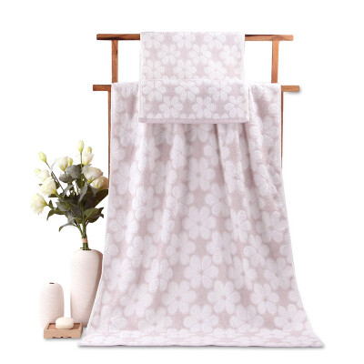 

【Jingdong Supermarket】 Xin brand towel home textile cotton pattern years elegant three-dimensional jacquard towel towel towel two sets of lavender