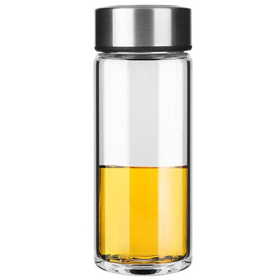 

Vientiane WANXIANG U30 460ML single layer of heat-resistant creative glass stainless steel cup cover men&women fashion portable tea cup metal gray