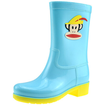 

Jingdong supermarket] PaulFrank mouth monkey rain boots fashion boots women in the tube color water shoes PF1011 yellow 37 yards