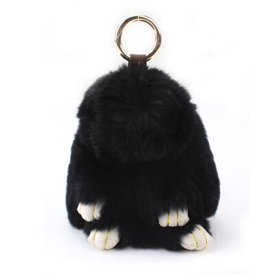 

2016 New Rex Furs Rabbit Plush Toys Key Ring Keychain Pendant Bag Car Charm Tag Cute Mini Rabbit Toy Doll Real Fur Monster