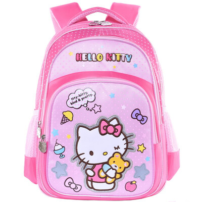 

Hello Kitty (hellokitty) детская сумка большая емкость простой мультфильм рюкзак сумка для школьников CL-HK3284P розовый