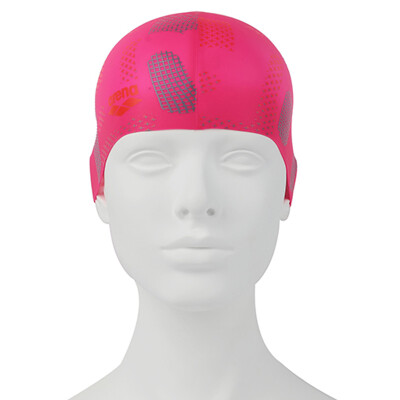 

Aina Arena Swimming Cap Silicone Rubber High Paint Waterproof Comfort No Longer Print Men & Women Swimming Cap PMS6631-RED