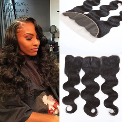 

CCollege Hair with Frontal 8A Ear To Ear Lace Frontal With Bundle Brazillian Body Wave Human Hair With Lace Frontal Free Shipping