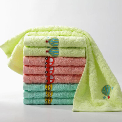 

Vogue Jieyu cotton children&39s towel children&39s wash towel baby face towel soft water cute little towel 9 powder 3 yellow 3 green 3
