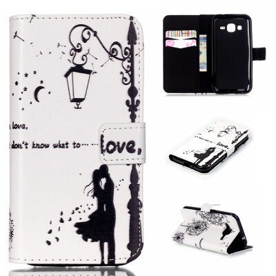 

Lovers and dandelion Design PU Leather Flip Cover Wallet Card Holder Case for SAMSUNG GALAXY J2