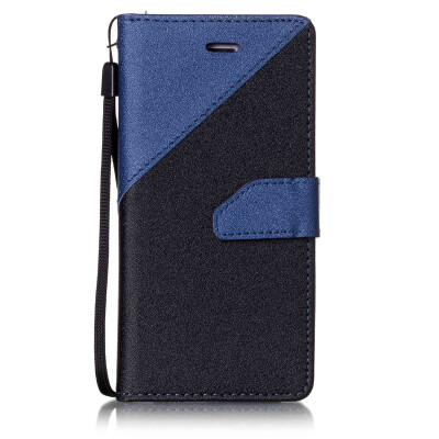 

Black + sapphire blue Design PU Leather Wallet Case Classic Flip Cover with Stand Function and Credit Card Slot for IPHONE 6/6S