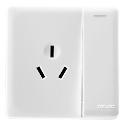 

Delixi DELIXI switch socket panel 16 air conditioning socket with dual control switch large board Ya white series