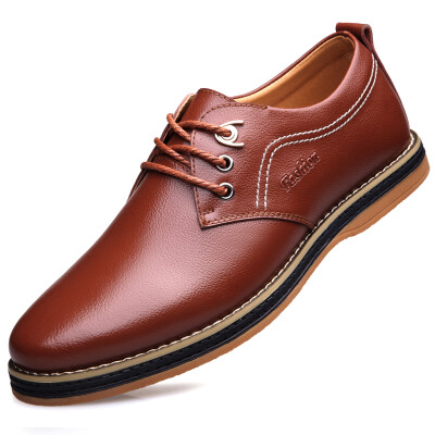 

Poitulas Men&39s Casual Shoes Fashion England Fashion Lace Casual Leather Shoes Comfortable Sports Shoes 1181 Brown 40