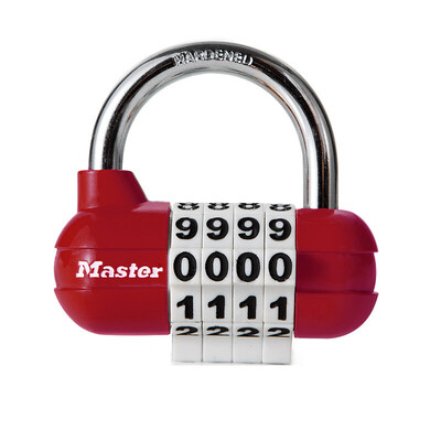 

Master MasterLock Password Lock Gymnasium Cabinet Door Adjustable Password Padlock 1523MCND Red