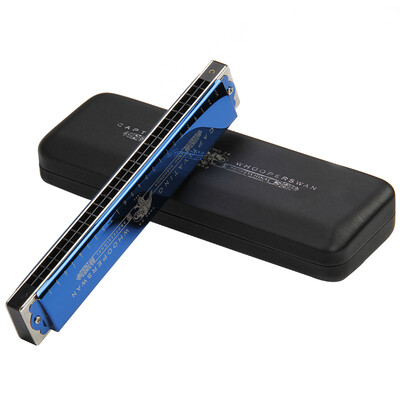 

Swan SWAN 24 hole polyphony played harmonica C tune SONG24 blue