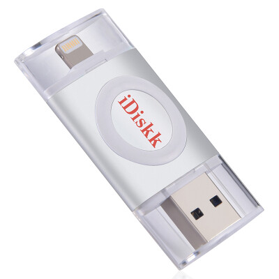 

iDiskk U002 MFi Certified USB Flash Drive for iPhone/iPad (64G, Silver