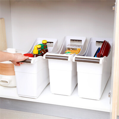 

Jingdong supermarket] also Ya plastic storage basket debris collection basket kitchen storage shelves brown 3 only installed