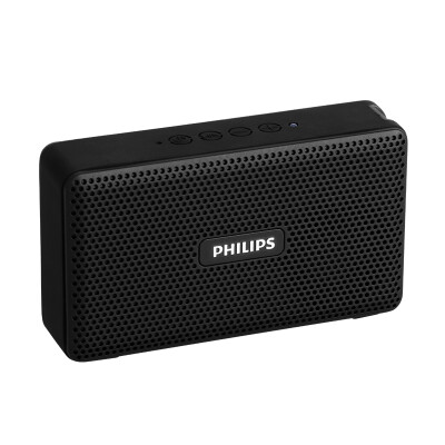 

Philips (PHILIPS) BT15 беспроводного Bluetooth портативной мини стерео колонка, совместимая с Apple / Samsung / компьютер маленького стерео спикерфоном черным