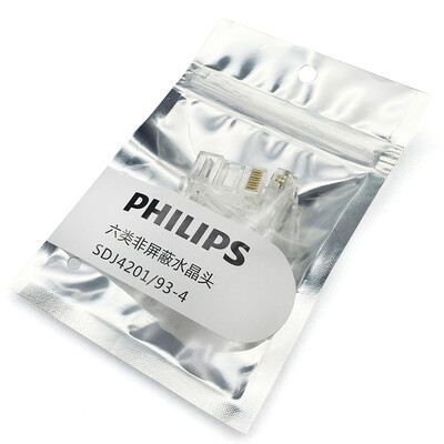 

Philips PHILIPS SDJ4201 93-4 six types of network crystal head 6 RJ45 interface 4 bag
