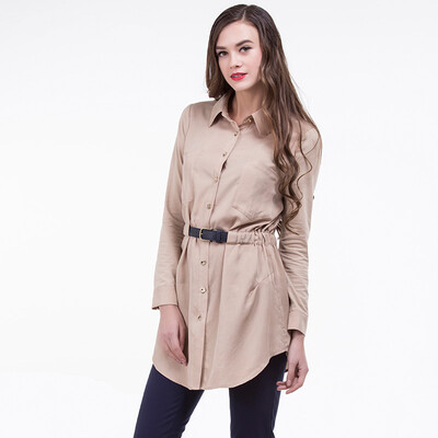 

TMI Mystery Women&39s Spring Korean Single-breasted Dress Skirt High-waist Slim Dress 161064 Khaki M
