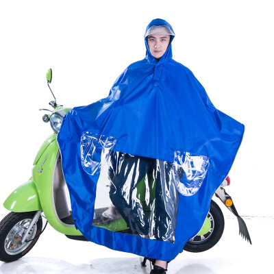 

Kendo outdoor riding adult motorcycle electric car battery car raincoat male&female single poncho plus thickening P1-N sky blue 4XL