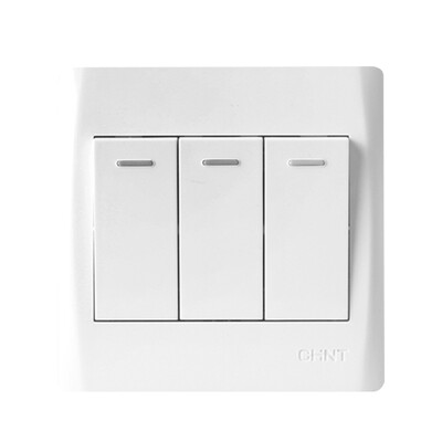 

Zhengtai CHNT switch socket 7V series three open single control switch panel NEW7-V00500A ivory white